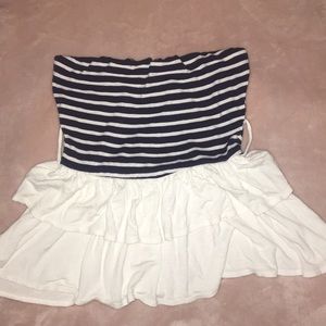 Navy and White tube top